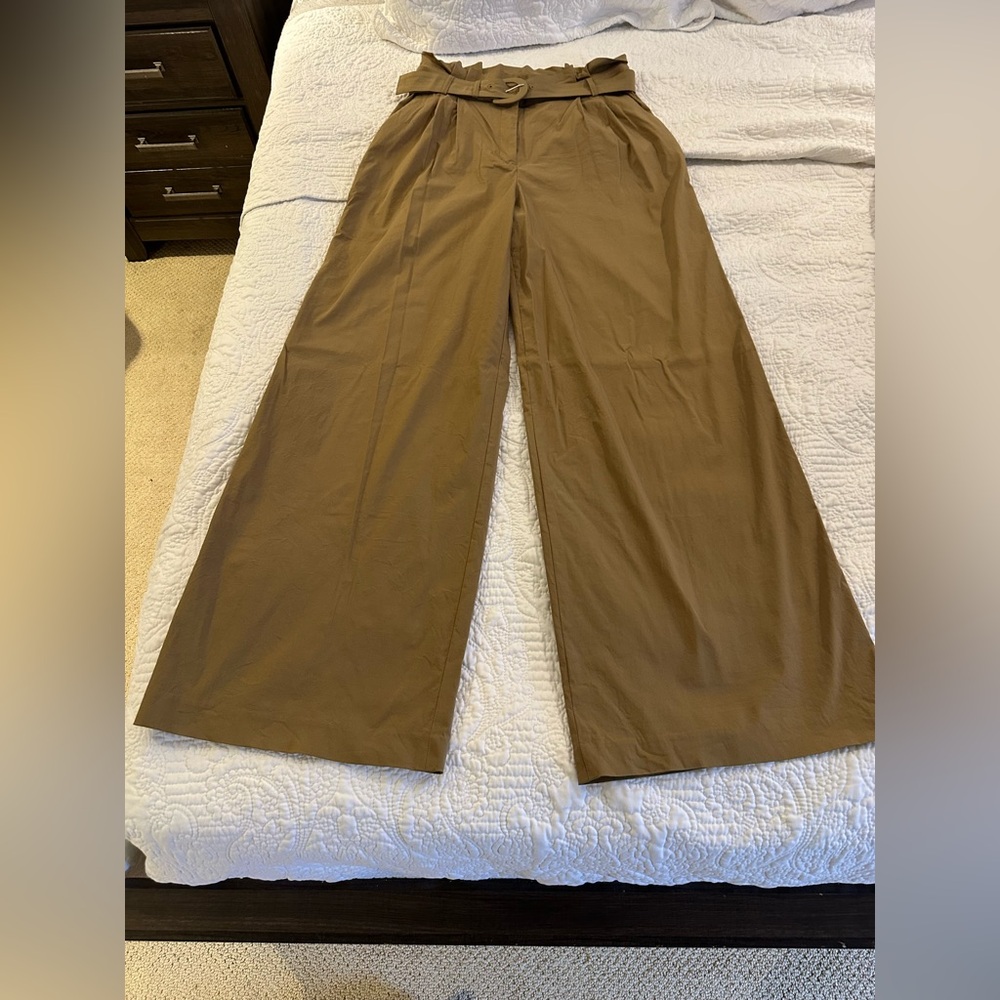 Express Tan/Green Super High Rise Trousers